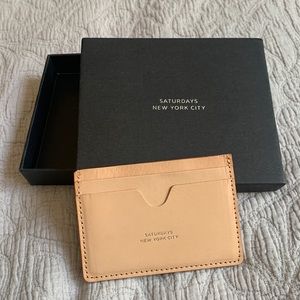 Saturdays NYC Tan Leather Wallet